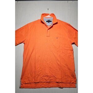 Tommy Hilfiger Polo Shirt Men’s Large Orange Short Sleeve Casual New Without Tag